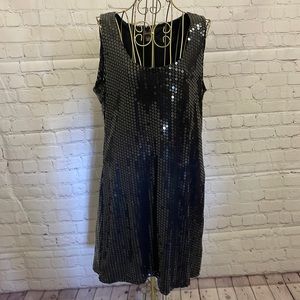 Blk sequin mini dress